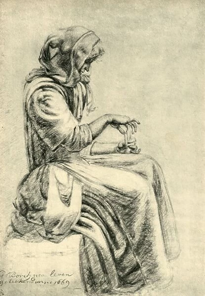 Seated woman with playing cards, 1669, (1943). Creator: Pupil of Gerard ter Borch II