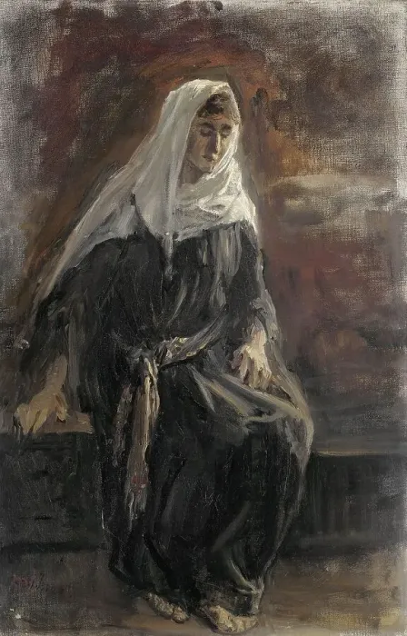 Framed Print : Seated woman, probably Michal, 1899. Creator: Jozef Israels Framed Print : Seated woman, probably Michal, 1899. Creator: Jozef Israels