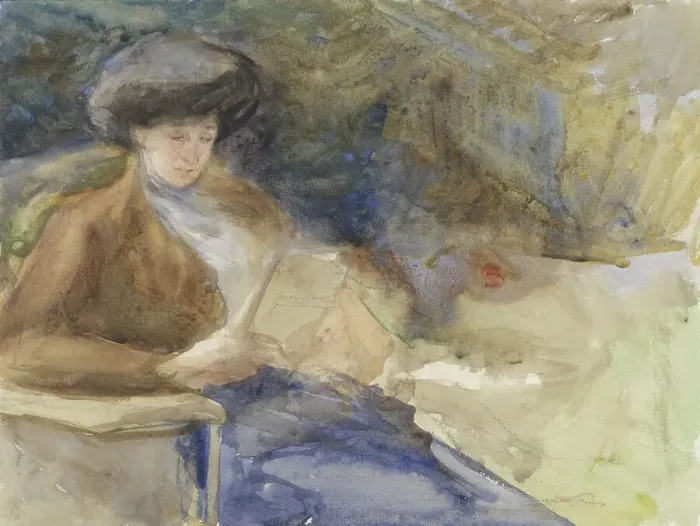 Framed Print : Seated woman reading, 1865-1913. Creator: Abrahamina Arnolda Louisa Hubrecht Framed Print : Seated woman reading, 1865-1913. Creator: Abrahamina Arnolda Louisa Hubrecht