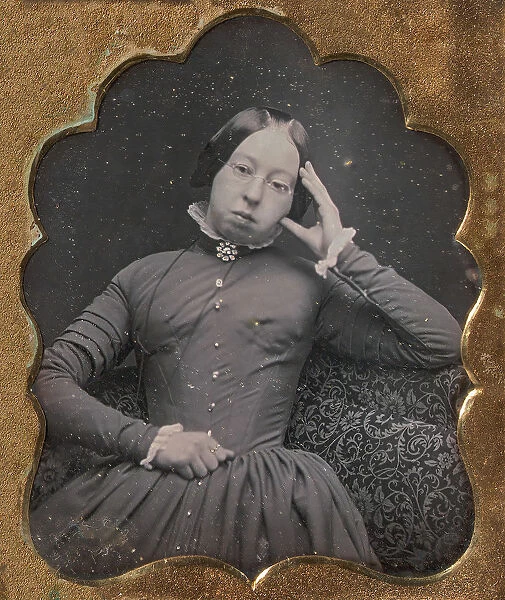 Seated Woman Wearing Glasses, 1850-55. Creator: Unknown