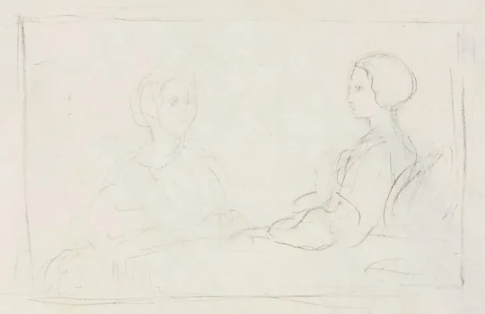 Framed Print : Two Seated Women (verso), 1856-1860. Creator: Edgar Degas (French, 1834-1917) Framed Print : Two Seated Women (verso), 1856-1860. Creator: Edgar Degas (French, 1834-1917)