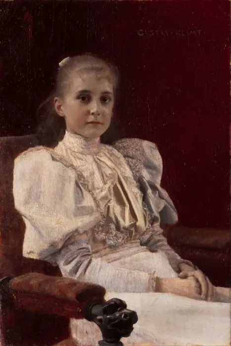 Framed Print : Seated Young Girl, 1894. Artist: Klimt, Gustav (1862-1918) Framed Print : Seated Young Girl, 1894. Artist: Klimt, Gustav (1862-1918)
