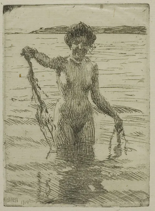Framed Print : Seaweed, 1910. Creator: Anders Leonard Zorn Framed Print : Seaweed, 1910. Creator: Anders Leonard Zorn