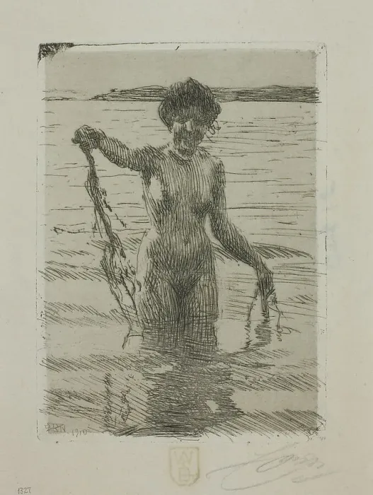 Framed Print : Seaweed, 1910. Creator: Anders Leonard Zorn Framed Print : Seaweed, 1910. Creator: Anders Leonard Zorn