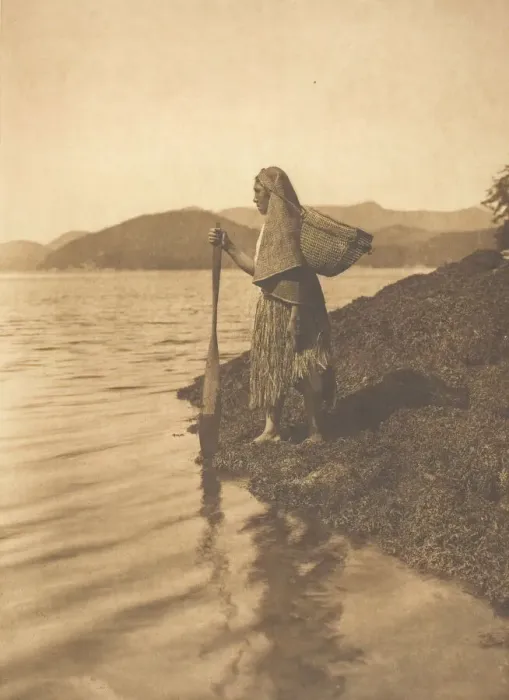 Framed Print : The Seaweed Gatherer, 1915. Creator: Edward Sheriff Curtis Framed Print : The Seaweed Gatherer, 1915. Creator: Edward Sheriff Curtis