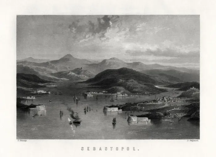 Framed Print : Sebastopol, Ukraine, 19th century. Artist: J Stephenson Framed Print : Sebastopol, Ukraine, 19th century. Artist: J Stephenson
