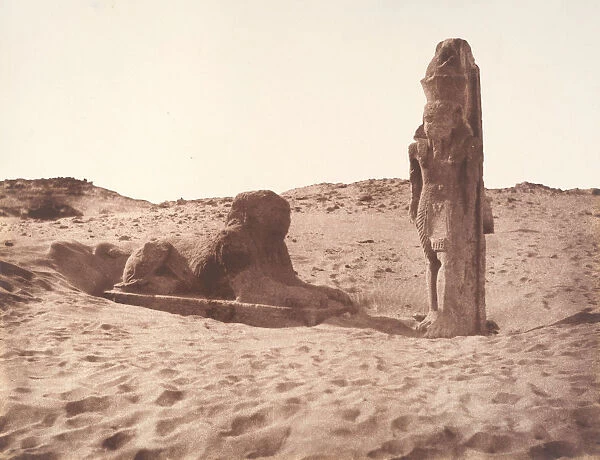 Sebouah, Temple, Colosse et Sphinx de la Partie Gauche de l Avenue, 1851-52
