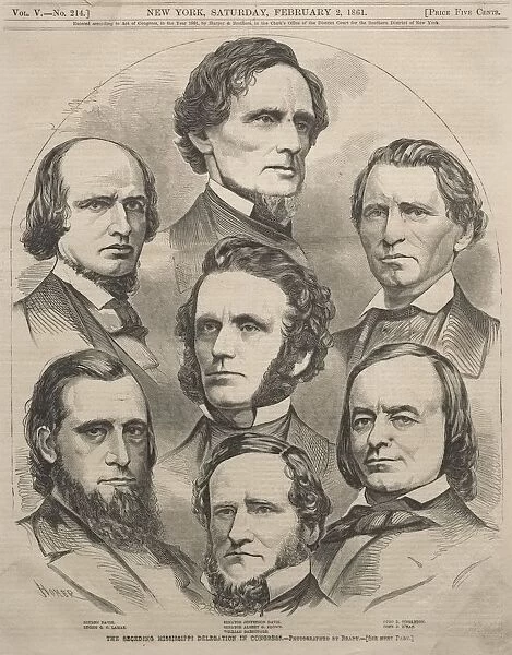 The Seceding Mississippi Delegation in Congress, 1861. Creator: Winslow Homer (American