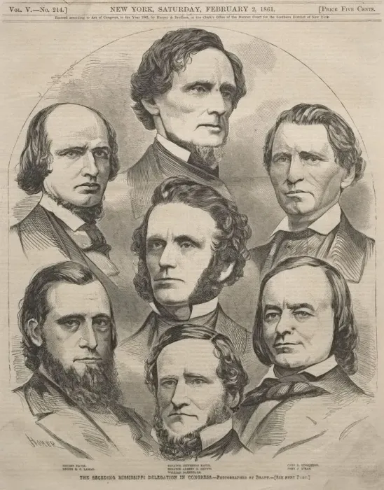 Framed Print : The Seceding Mississippi Delegation in Congress, 1861. Creator: Winslow Homer (American Framed Print : The Seceding Mississippi Delegation in Congress, 1861. Creator: Winslow Homer (American