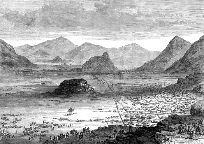 Framed Print : Secokuni's Town, in the Transvaal, from the heights occupied by the 94th Regiment, November 28, 1880 Creator: Unknown Framed Print : Secokuni's Town, in the Transvaal, from the heights occupied by the 94th Regiment, November 28, 1880 Creator: Unknown