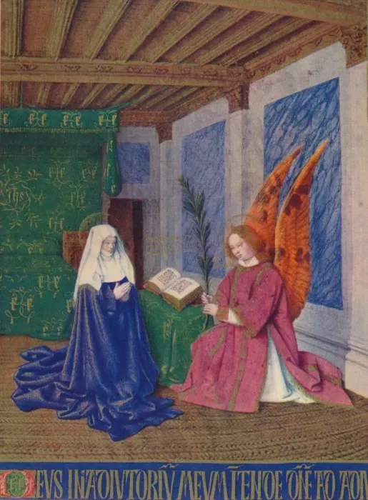 Framed Print : The Second Annunciation, c1455, (1939). Artist: Jean Fouquet Framed Print : The Second Annunciation, c1455, (1939). Artist: Jean Fouquet