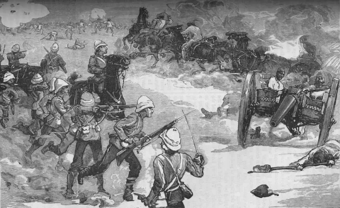 Framed Print : Second Battle of Kassassin (September 9): Capture of Two Krup Guns by the Royyal Marines, c1882 Framed Print : Second Battle of Kassassin (September 9): Capture of Two Krup Guns by the Royyal Marines, c1882