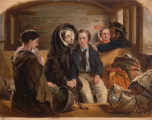 Second Class-The Parting. 'Thus part we rich in sorrow, parting poor.', 1855