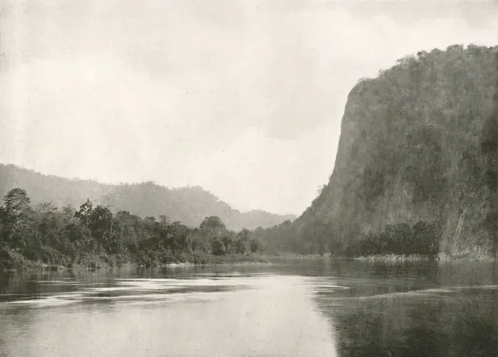 Framed Print : Second Defile on Irrawaddy River, near Bhamo, 1900. Creator: Unknown