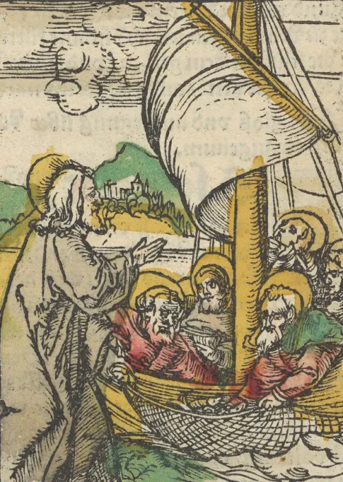 Framed Print : The Second Draught of Fishes by Saint Peter, from Das Plenarium, 1517 Framed Print : The Second Draught of Fishes by Saint Peter, from Das Plenarium, 1517