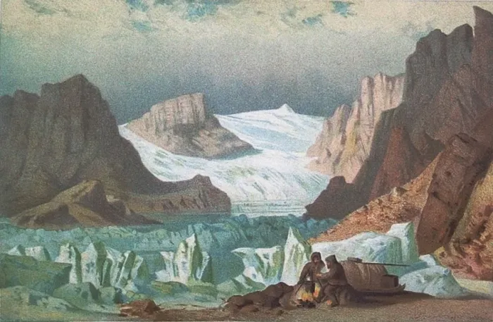 Framed Print : The second German northpolar expedition to the Arctic and Greenland in 1869. Artist: Anonymous Framed Print : The second German northpolar expedition to the Arctic and Greenland in 1869. Artist: Anonymous