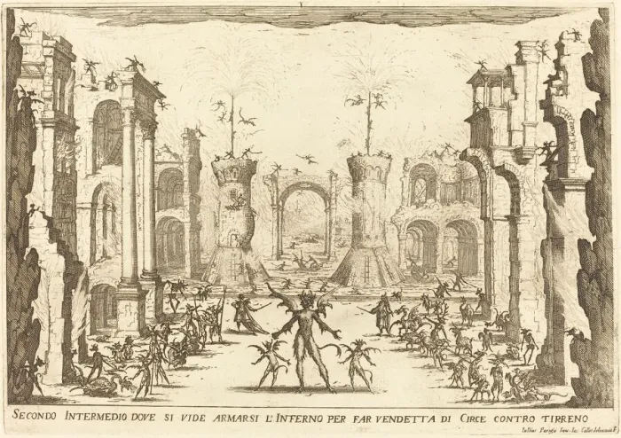Framed Print : Second Intermezzo, 1617. Creator: Jacques Callot Framed Print : Second Intermezzo, 1617. Creator: Jacques Callot
