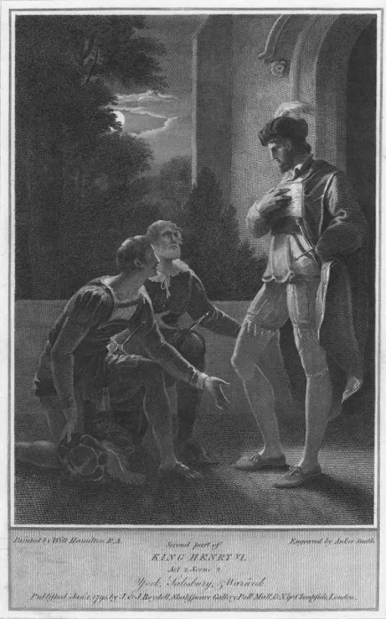 Framed Print : Second part of King Henry VI. Act 2. Scene 2. York, Salisbury & Warwick, 1795. Artist: Anker Smith Framed Print : Second part of King Henry VI. Act 2. Scene 2. York, Salisbury & Warwick, 1795. Artist: Anker Smith