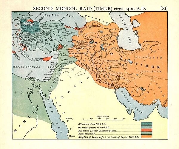 Second Mongol Raid (Timur), circa 1450 A.D., c1915. Creator: Emery Walker Ltd