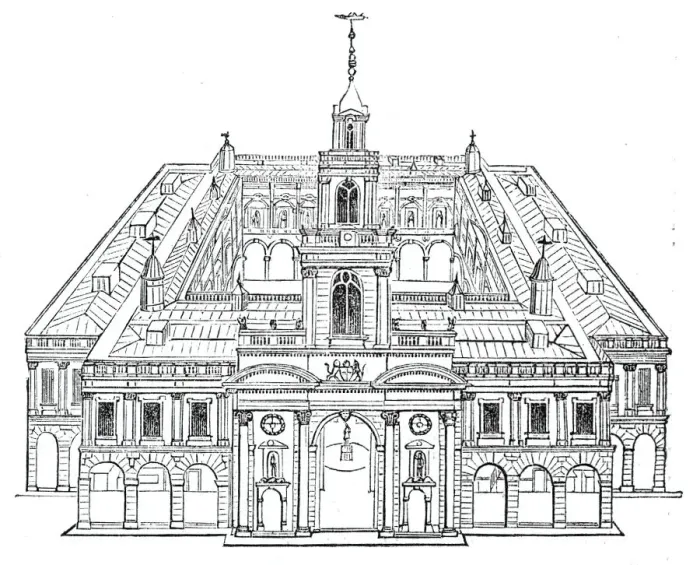Framed Print : The second Royal Exchange, 1669, 1844. Creator: Unknown Framed Print : The second Royal Exchange, 1669, 1844. Creator: Unknown