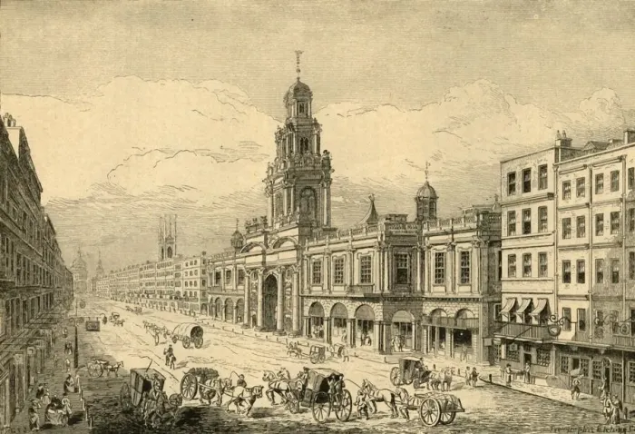 Framed Print : The Second Royal Exchange, Cornhill, (1897). Creator: Unknown Framed Print : The Second Royal Exchange, Cornhill, (1897). Creator: Unknown