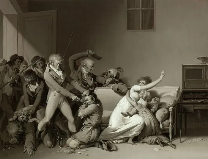 Framed Print : Second Scene Of Burglars: The Burglars Arrested, 1810. Creator: Louis Leopold Boilly Framed Print : Second Scene Of Burglars: The Burglars Arrested, 1810. Creator: Louis Leopold Boilly