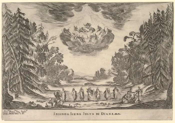 Framed Print : Second Scene, in Dianas forest, from The marriage of the gods (Le nozze degli Dei) Framed Print : Second Scene, in Dianas forest, from The marriage of the gods (Le nozze degli Dei)