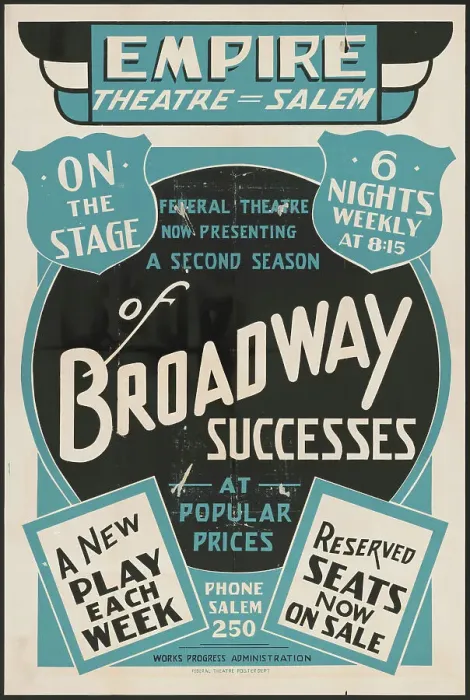Framed Print : A Second Season of Broadway Sucesses, Salem, MA, [193-]. Creator: Unknown