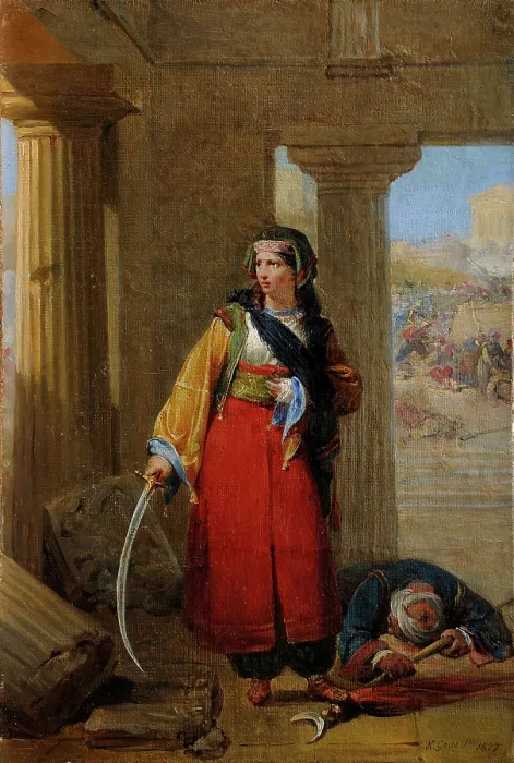 Framed Print : The second siege of the Acropolis, 1827. Creator: Gosse, Nicolas-Louis-Francois (1787-1878) Framed Print : The second siege of the Acropolis, 1827. Creator: Gosse, Nicolas-Louis-Francois (1787-1878)