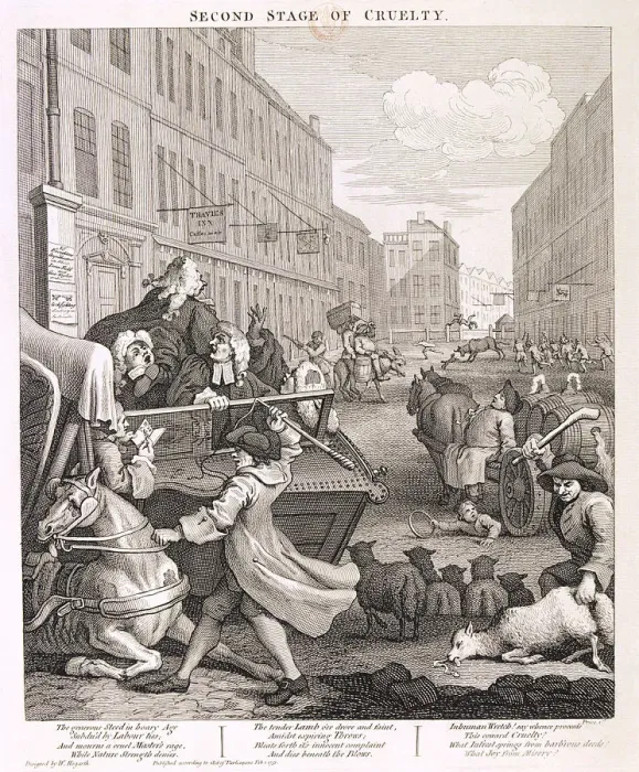 Framed Print : Second Stage of Cruelty, plate II from The Four Stages of Cruelty, 1751 Framed Print : Second Stage of Cruelty, plate II from The Four Stages of Cruelty, 1751