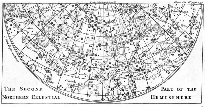 Framed Print : Second part of the star chart of the Northern Celestial Hemisphere showing constellations, 1747 Framed Print : Second part of the star chart of the Northern Celestial Hemisphere showing constellations, 1747