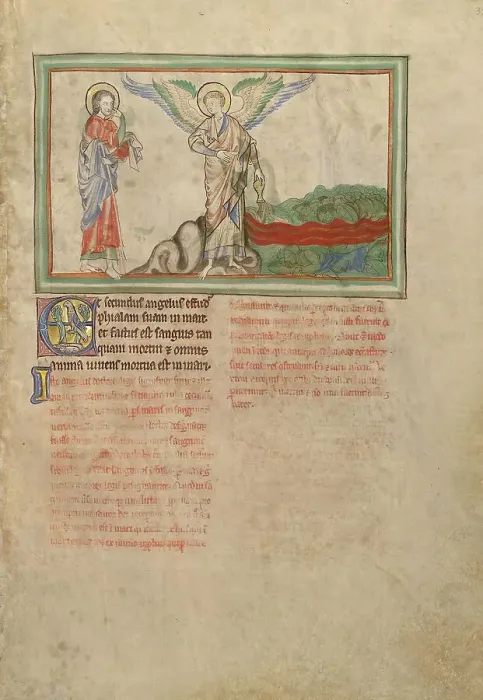 Framed Print : The Second Vessel: Death in the Sea; Dyson Perrins Apocalypse, about 1255-1260. Creator: Unknown Framed Print : The Second Vessel: Death in the Sea; Dyson Perrins Apocalypse, about 1255-1260. Creator: Unknown