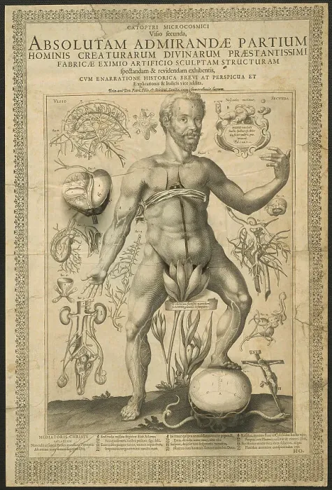 Framed Print : Second Vision, from Mirrors of the Microcosm, 1613. Creator: Lucas Kilian