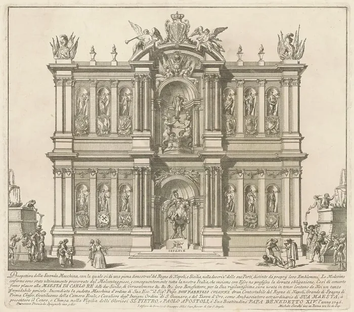 Framed Print : The Seconda Macchina for the Chinea of 1746: The Territories of the Kingdom of Naples, 1746. Creator: M Sorello Framed Print : The Seconda Macchina for the Chinea of 1746: The Territories of the Kingdom of Naples, 1746. Creator: M Sorello