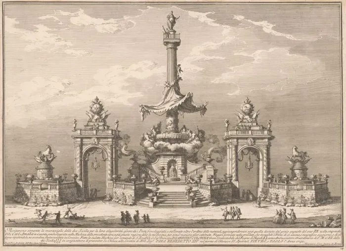 Framed Print : The Seconda Macchina for the Chinea of 1752: The Banquet of the Gods in Villa Carl Amalia Framed Print : The Seconda Macchina for the Chinea of 1752: The Banquet of the Gods in Villa Carl Amalia