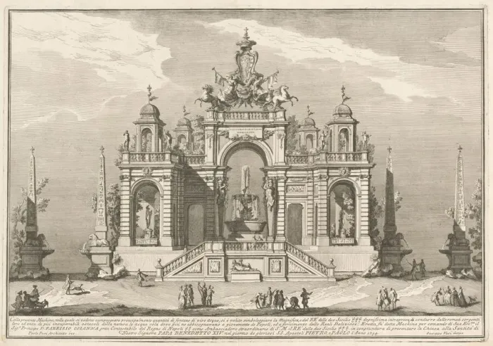 Framed Print : The Seconda Macchina for the Chinea of 1754: An Allegory of Waterworks, 1754 Framed Print : The Seconda Macchina for the Chinea of 1754: An Allegory of Waterworks, 1754