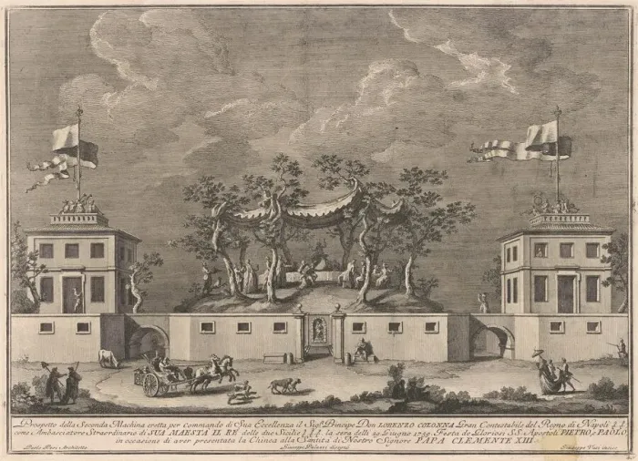 Framed Print : The Seconda Macchina for the Chinea of 1759: A Deliziosa'with a Bacchanal Framed Print : The Seconda Macchina for the Chinea of 1759: A Deliziosa'with a Bacchanal