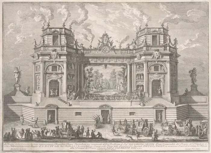 Framed Print : The Seconda Macchina for the Chinea of 1761: A Magnificent Theater, 1761 Framed Print : The Seconda Macchina for the Chinea of 1761: A Magnificent Theater, 1761