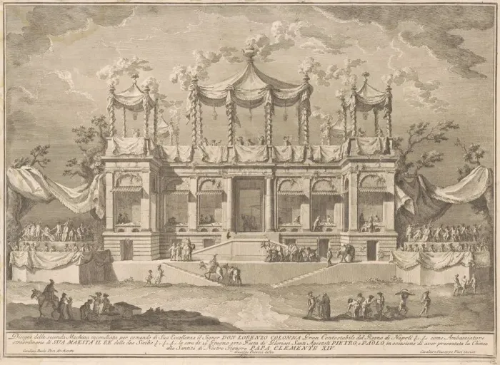 Framed Print : The Seconda Macchina for the Chinea of 1770: The Fish Market Portico, 1770 Framed Print : The Seconda Macchina for the Chinea of 1770: The Fish Market Portico, 1770