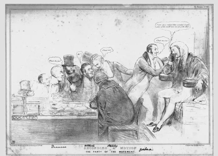 Framed Print : Seconding a Motion or The Party of the Movement, 1833. Creator: John Doyle