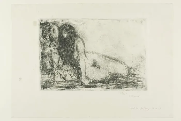 Framed Print : Secret, 1913. Creator: Edvard Munch Framed Print : Secret, 1913. Creator: Edvard Munch