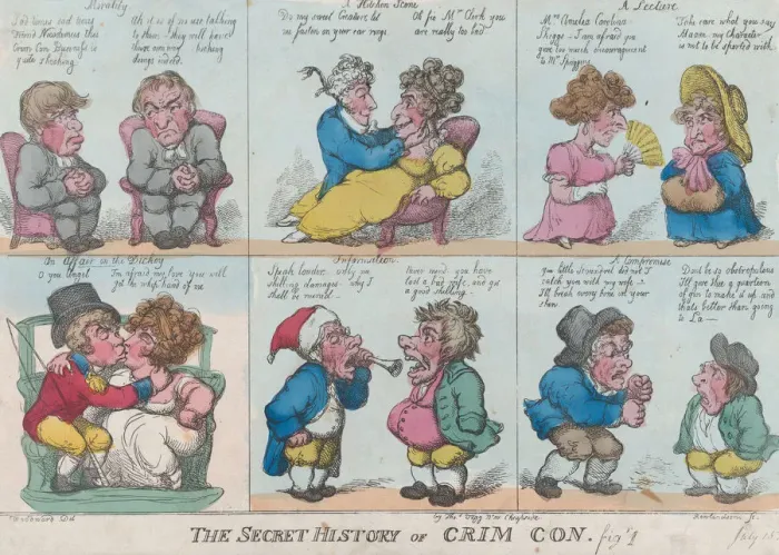Framed Print : The Secret History of Crim Con, Fig 1, August 18, 1808. August 18, 1808 Framed Print : The Secret History of Crim Con, Fig 1, August 18, 1808. August 18, 1808