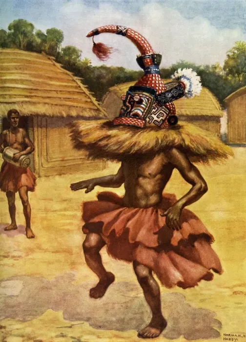 Framed Print : A secret society, Musumba, Lower Congo