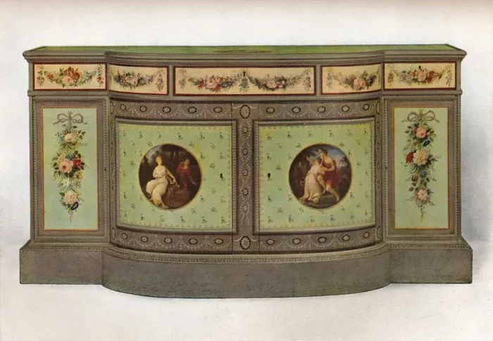 Framed Print : Secretaire commode, c1785 Artist: George Brookshaw Framed Print : Secretaire commode, c1785 Artist: George Brookshaw