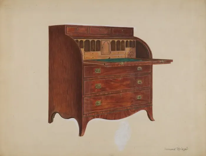 Framed Print : Secretary, 1937. Creator: Bernard Krieger Framed Print : Secretary, 1937. Creator: Bernard Krieger