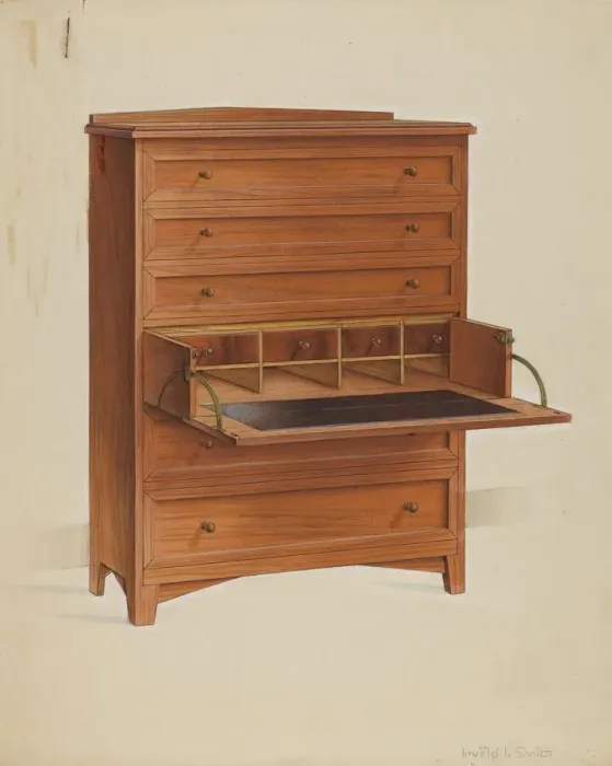Framed Print : Secretary, 1937. Creator: Irving I. Smith