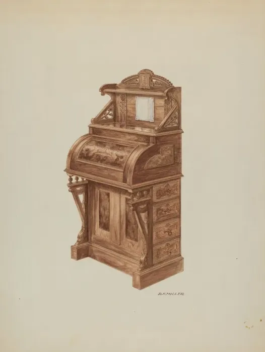 Framed Print : Secretary, c. 1937. Creator: Randolph F Miller Framed Print : Secretary, c. 1937. Creator: Randolph F Miller