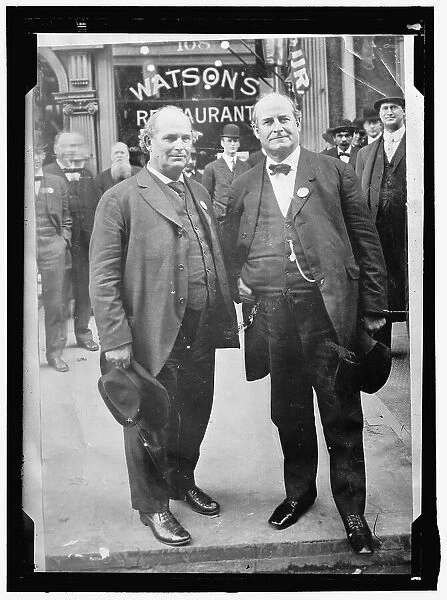 Secretary William Jennings Bryan with his double, between 1913 and 1917. Creator: Harris & Ewing. Secretary William Jennings Bryan with his double, between 1913 and 1917. Creator: Harris & Ewing