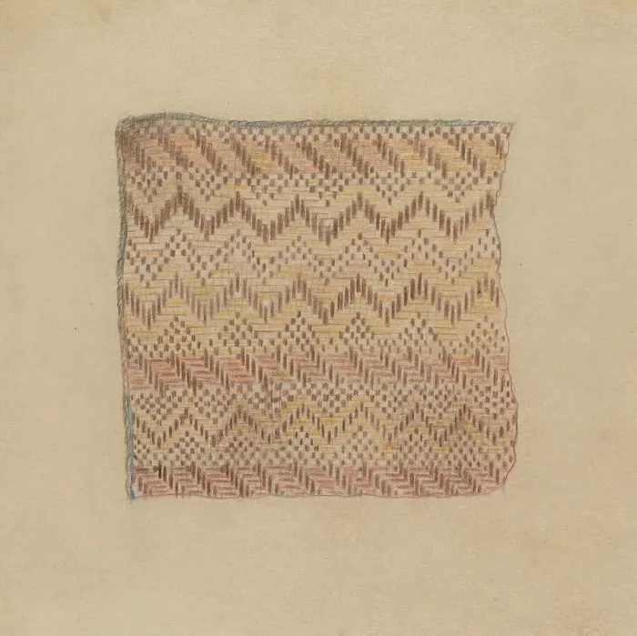 Framed Print : Section of Mat, c. 1935. Creator: Mary Berner Framed Print : Section of Mat, c. 1935. Creator: Mary Berner