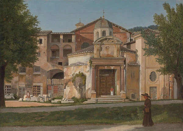 A Section of the Via Sacra, Rome (The Church of Saints Cosmas and Damian), ca. 1814-15